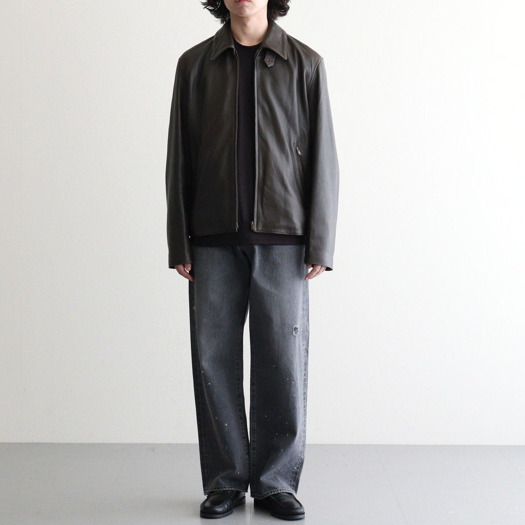 SHEEP AVIATOR LEATHER JACKET #052 DARK BROWN [17062 25023]