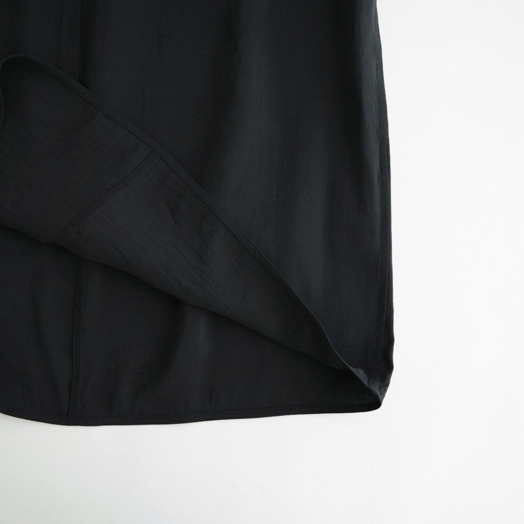 RAYON-POLYESTER BROAD SKIRT #010 BLACK [16862 30005]
