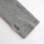 CASHMERE FOX FINGERHOLE BOAT NECK #GRAY [BN-25FL-041]