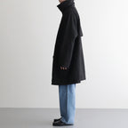 DOUBLE BREASTED HALF COAT #BLACK [SH-60-C-NUBCK-3]