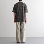 TRIPLE PLEATED WIDE TROUSERS #BEIGE [A26A15PT03C]