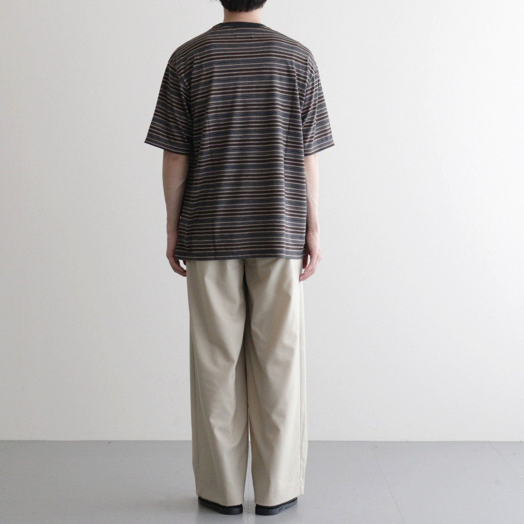 TRIPLE PLEATED WIDE TROUSERS #BEIGE [A26A15PT03C]