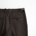 REGULAR FIT STRAIGHT TROUSERS #BROWN BIRD’S-EYE [M26C10PT03C]