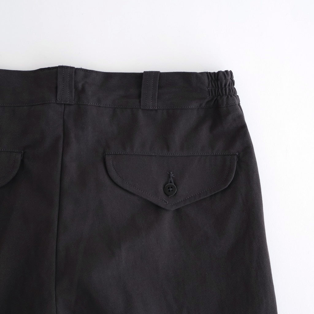 FRONT TUCK ARMY TROUSER #BLACK [252OJ-PT07]
