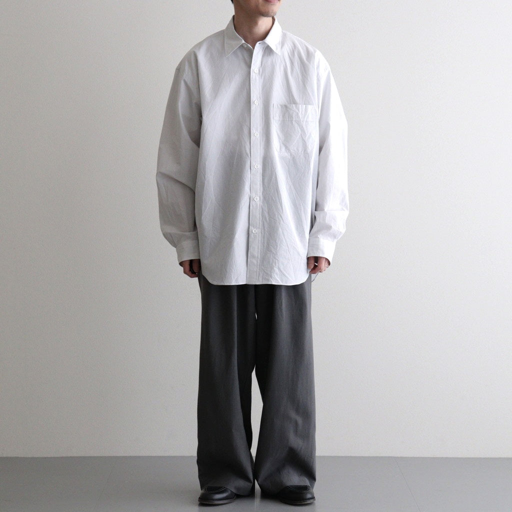 Wool Cupro Easy Wide Trousers #Khaki Gray [NEP-SS2606]