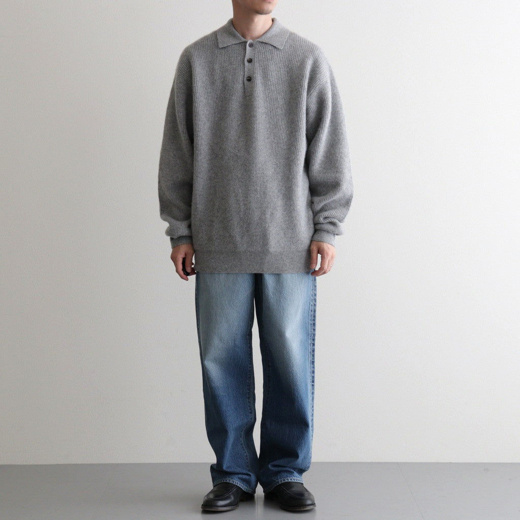 CASHMERE FOX POLO #GRAY [BN-25FM-055]