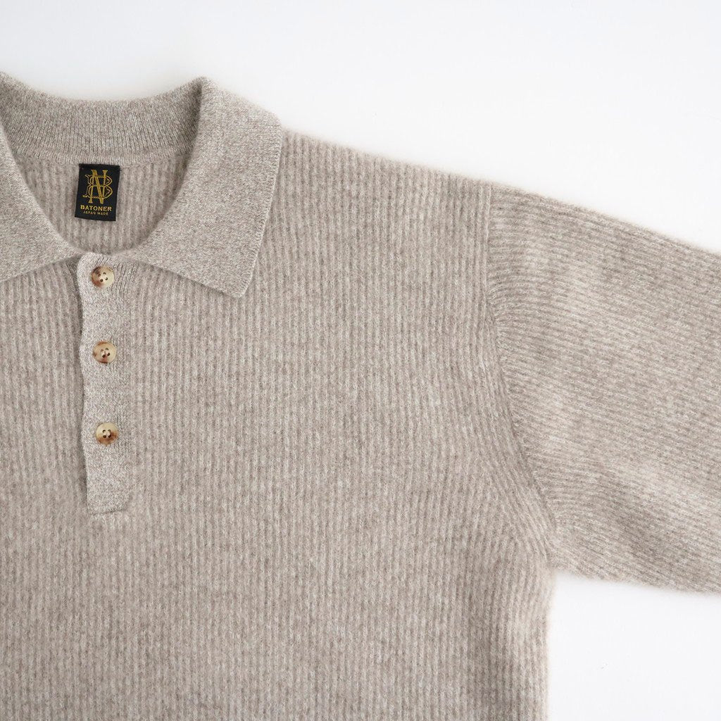 CASHMERE FOX POLO #MIX BEIGE [BN-26FM-061]
