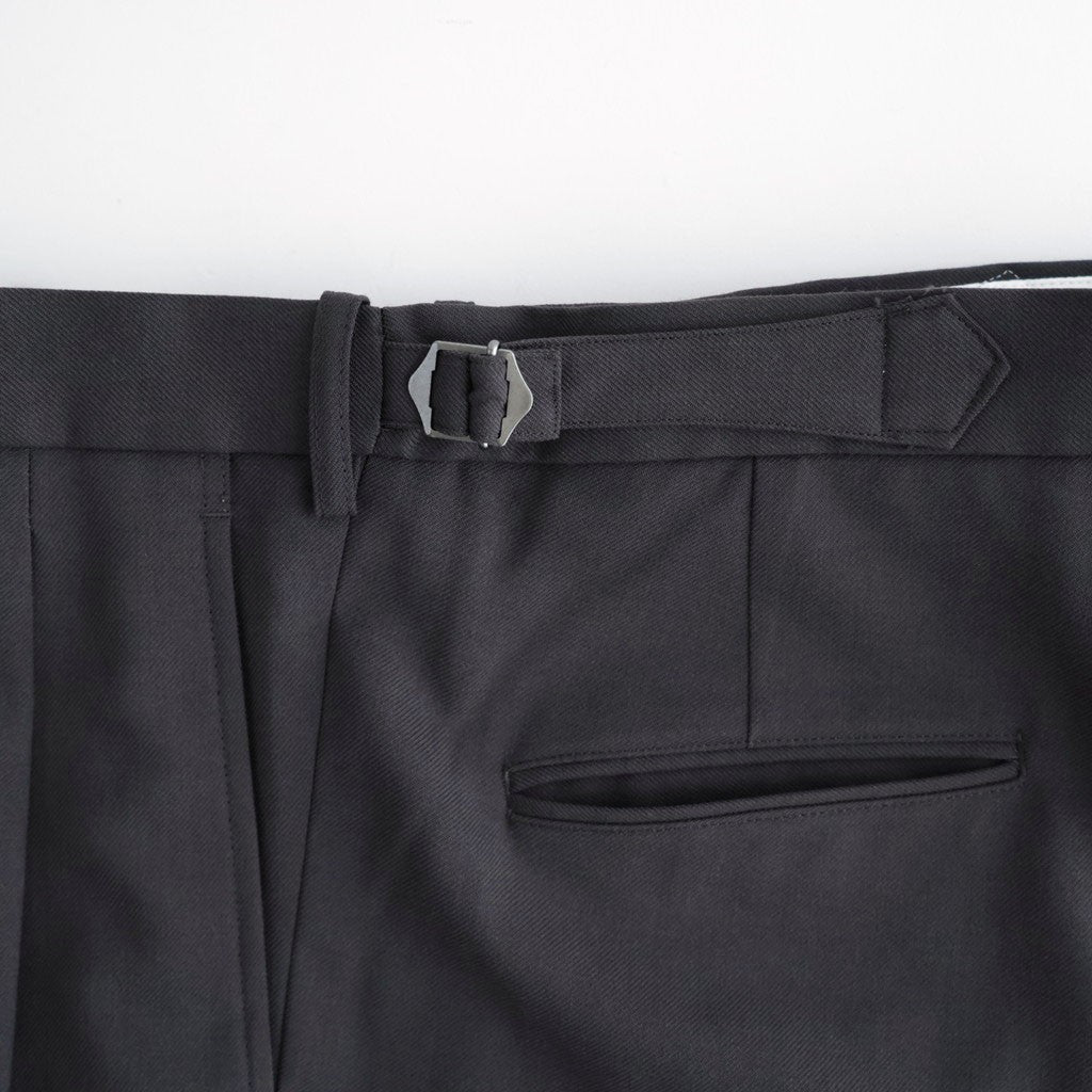 DOUBLE PLEATED BUGGY TROUSERS #CHARCOAL GRAY [M26C06PT01C]