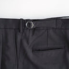 DOUBLE PLEATED BUGGY TROUSERS #CHARCOAL GRAY [M26C06PT01C]