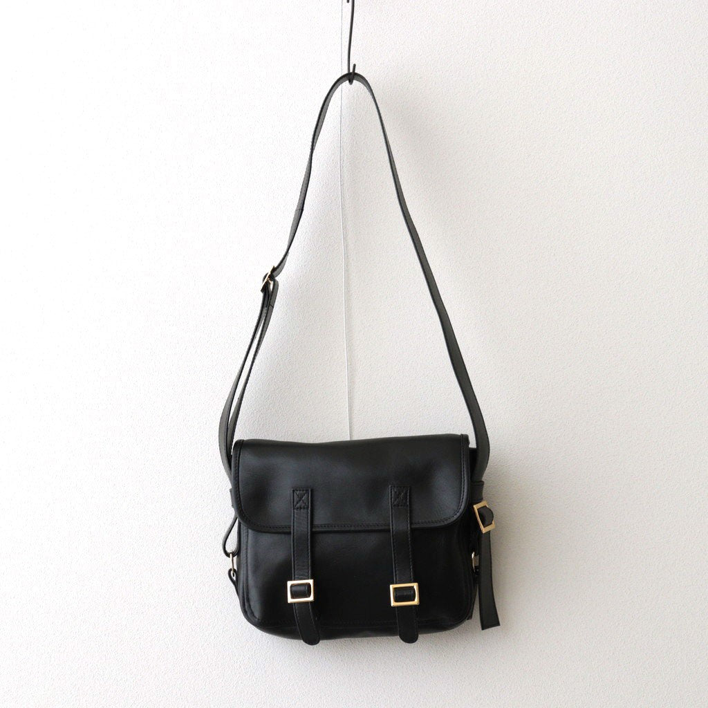 FLAP SHOULDER BAG S #BLACK [BG-31-COW-5]