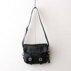 FLAP SHOULDER BAG S #BLACK [BG-31-COW-5]