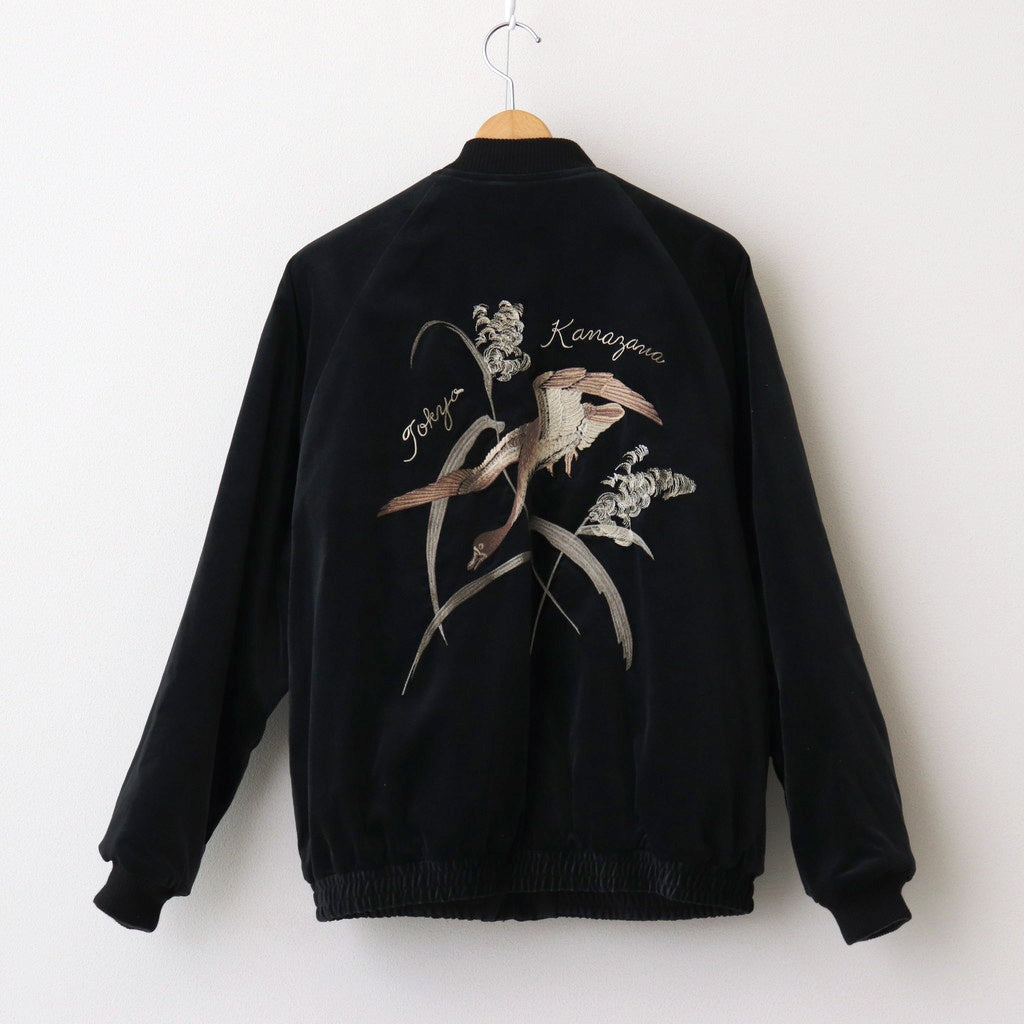 FADED VELVET SOUVENIR JACKET #GRAPHITE [242OJ-JK15]