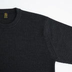 SOLID WOOL RIB CREW NECK #CHARCOAL [BN-26FM-051]