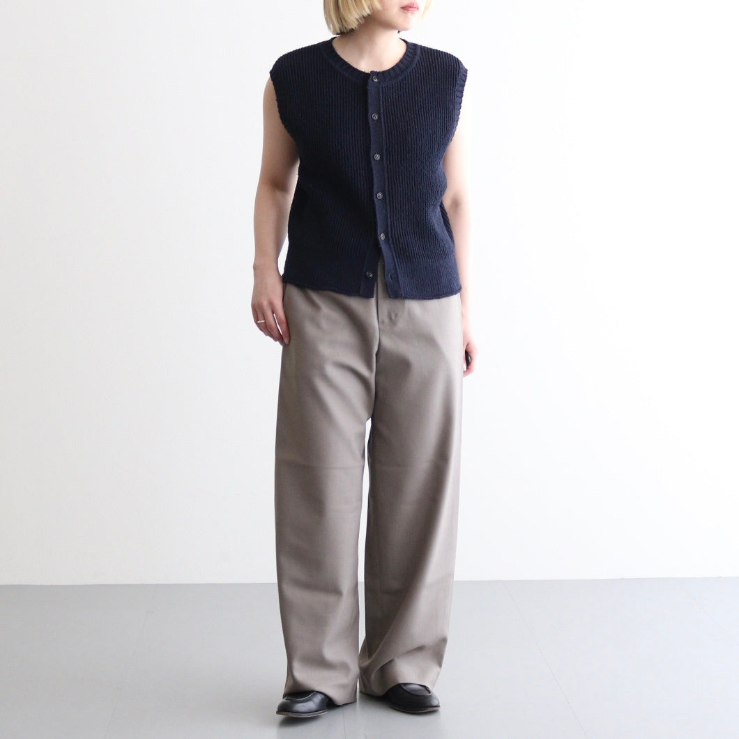 Cotton Snarl Yarn Knit Vest #NAVY [NEP-SS2533W]