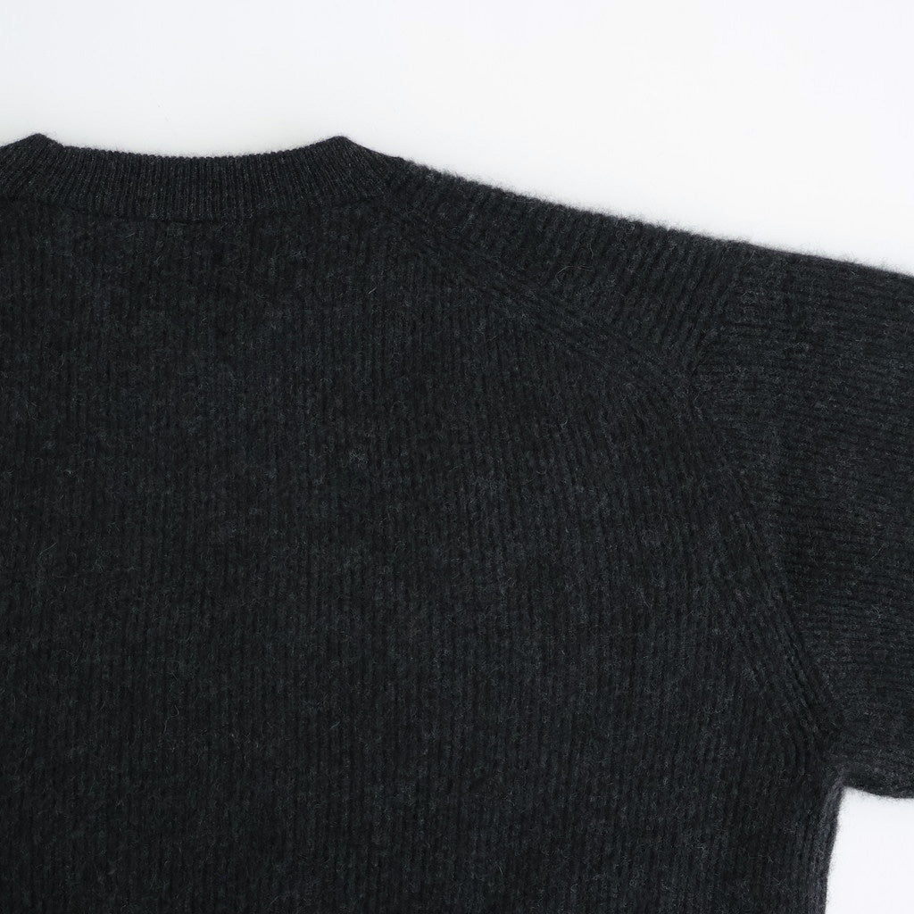 CASHMERE FOX CREW NECK #CHARCOAL [BN-25FM-053]