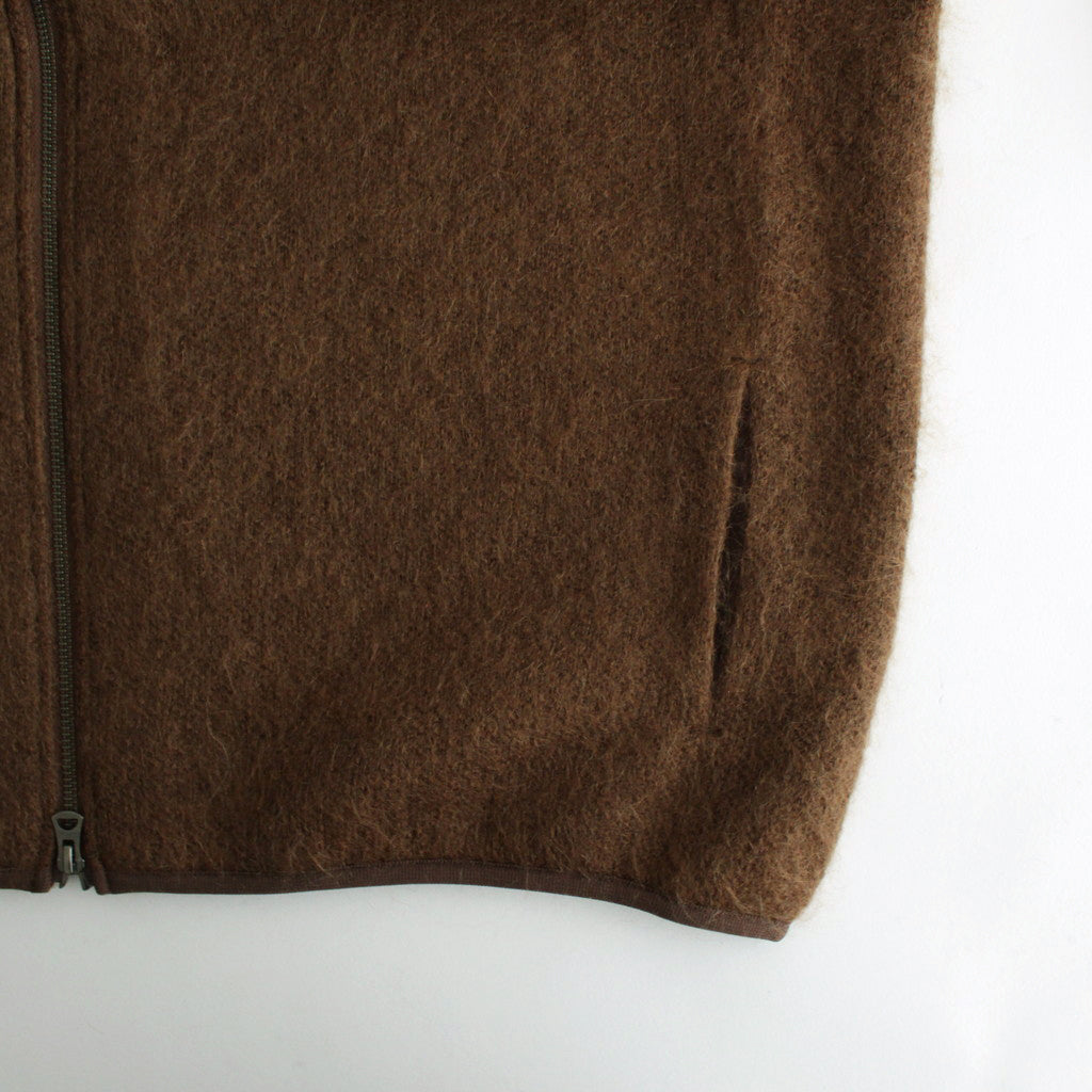 Zip-Up Mohair Vest #Brown [S24FN030]