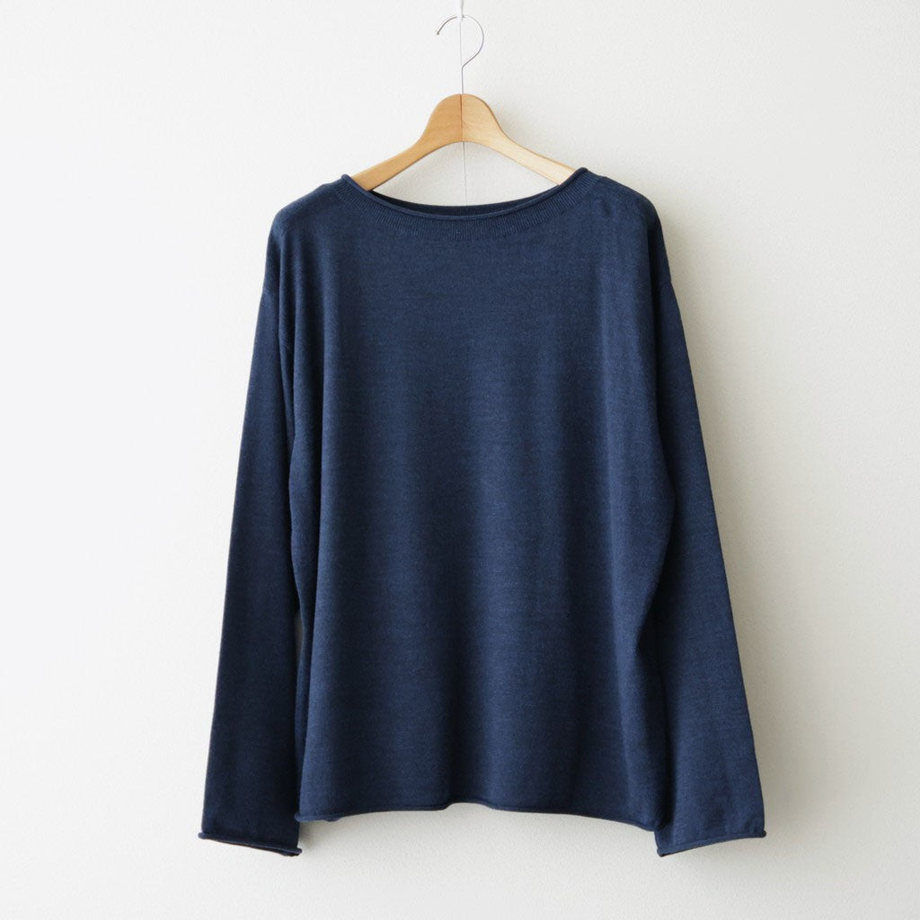 Suvin Wool Basque Shirt #MIX NAVY [NEP-AW2623]
