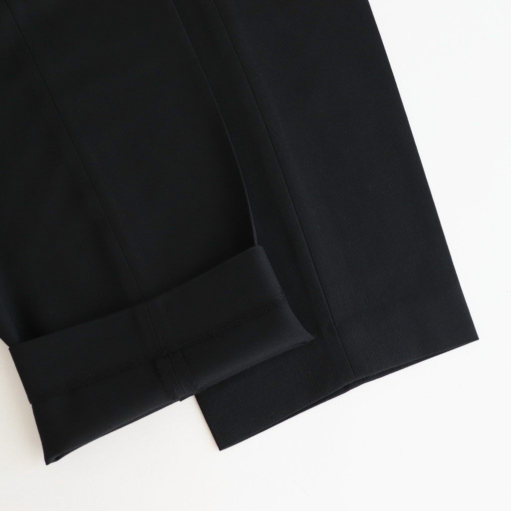 FLAT TAPERED TROUSERS #BLACK [A25C06PT01C]