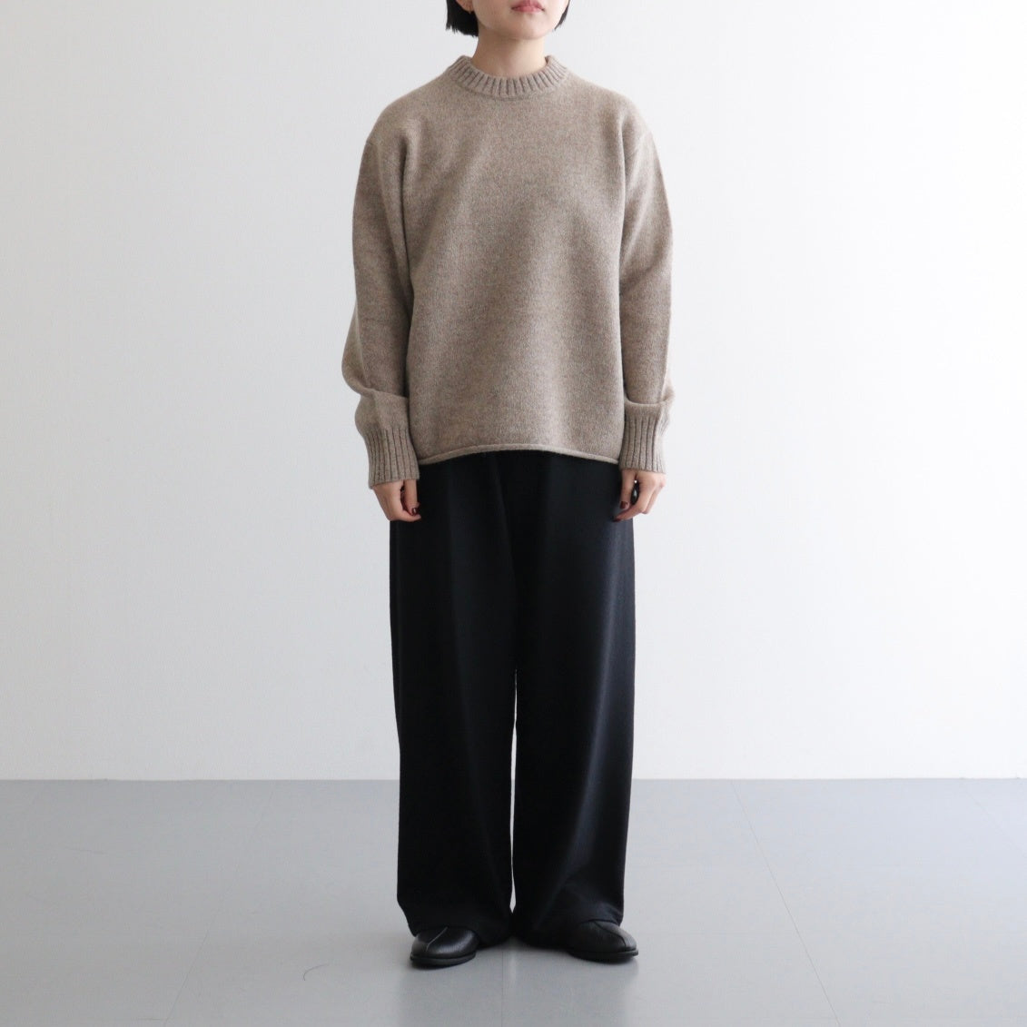 Yak felted sweat shirt #BEIGE×BEIGE [NEP-AW2301]