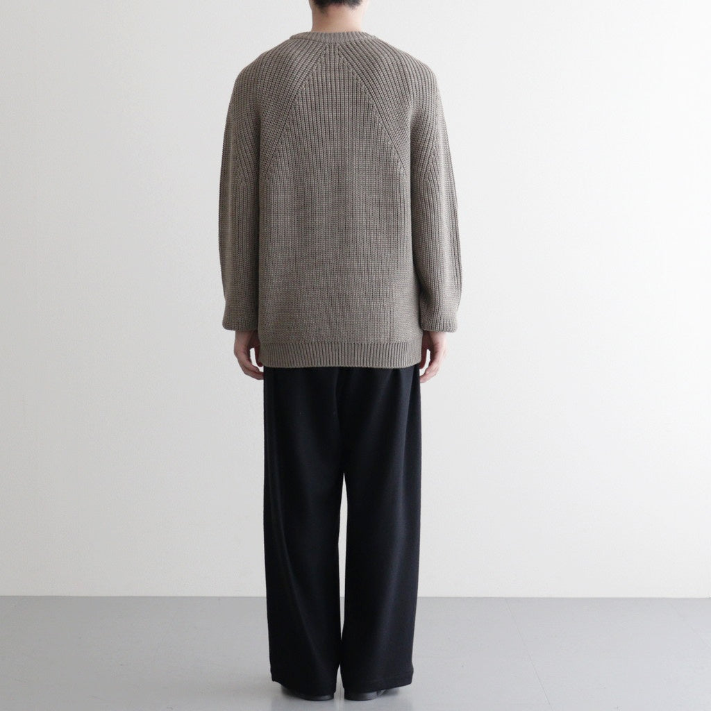 SIGNATURE CREW NECK #MELANGE BROWN [BN-25FM-038]