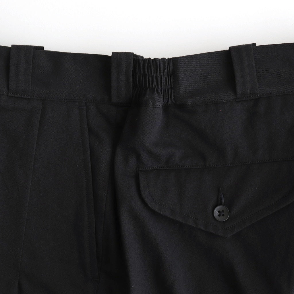 FRONT TUCK ARMY TROUSER #ONYX [251OJ-PT08]