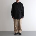 BAND COLLAR DRESS SHIRT #CHARCOAL [PM-LS02]