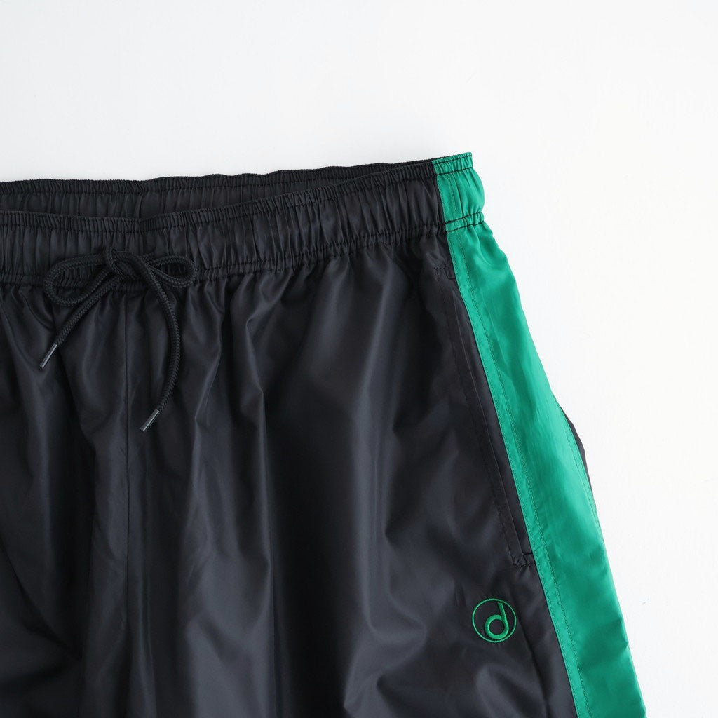 PANEL COLOR TRACK PANTS #BLACK/GRN [DNS26P02]