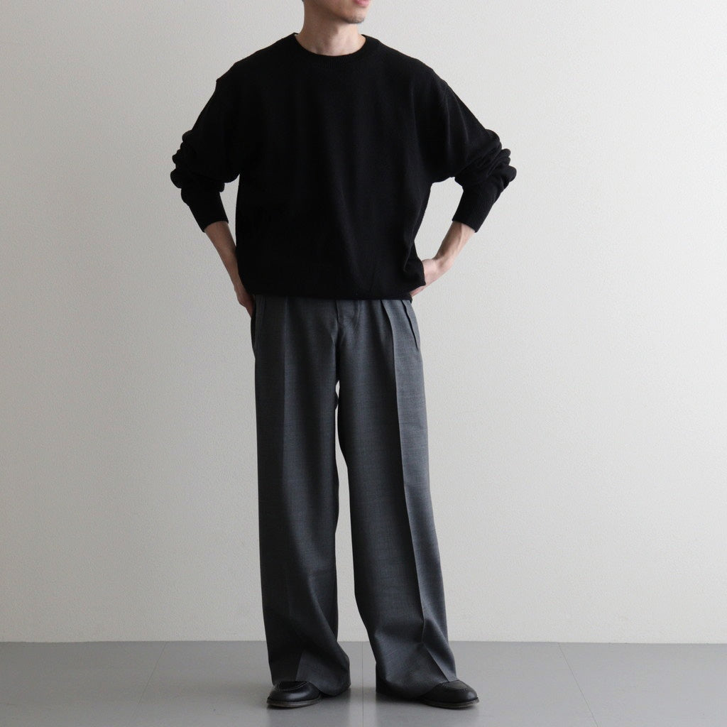 REVIVAL SILK CREW NECK #BLACK [BN-26SM-041]