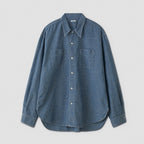 CHAMBRAY WORKADAY LS SHIRT #INDIGO(FADE) [PMAT-LS05]