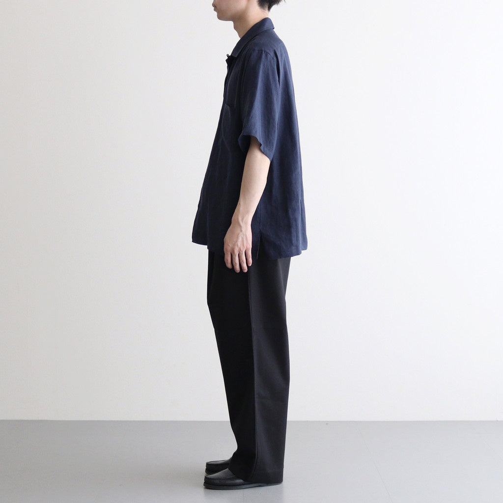 DOUBLE PLEATED EASY TROUSERS #BLACK [A25C04PT02C]