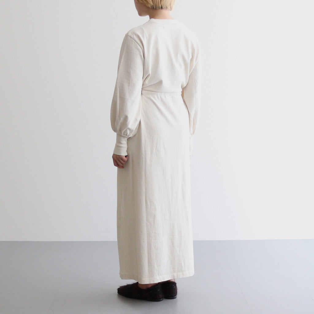 Co/Silk Nep Volume Sleeve Dress #Ivory [BHSW24F11]