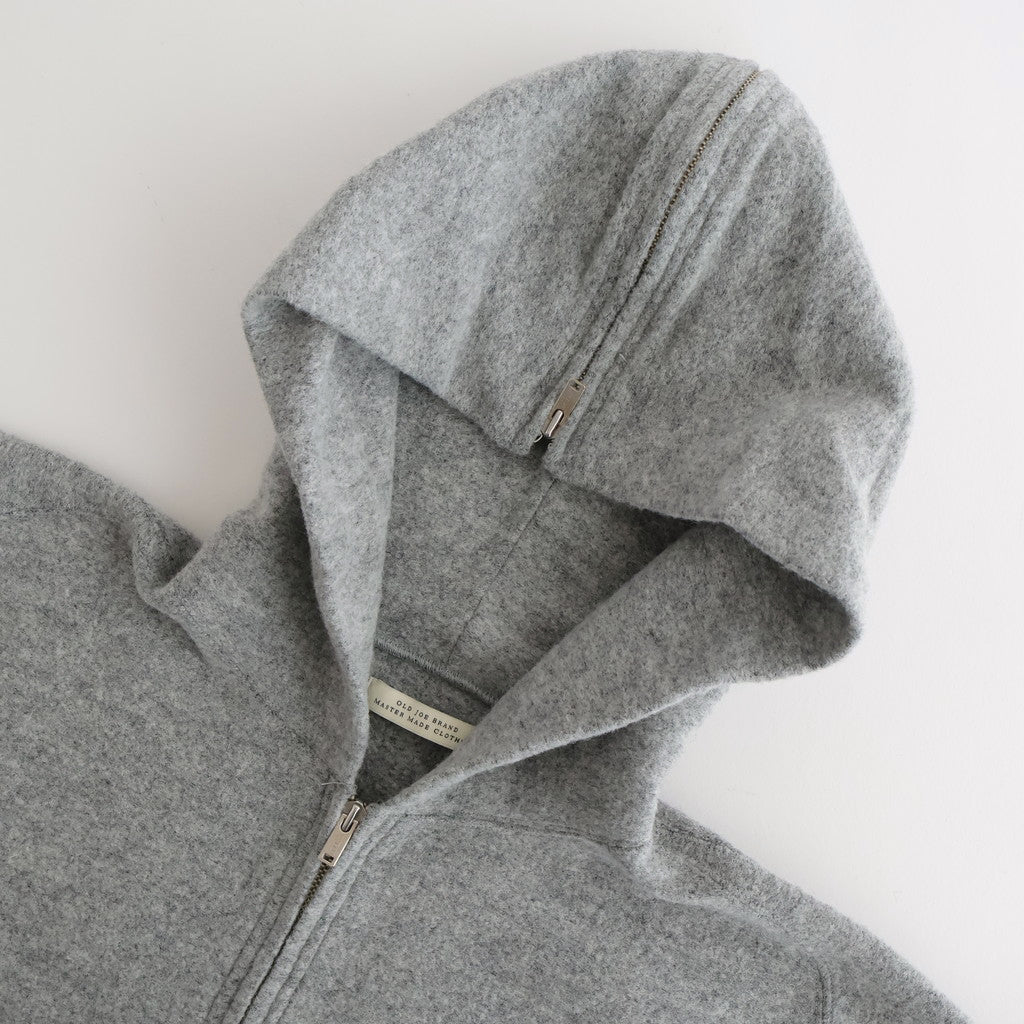 ZIP-FRONT ATHLETIC HOODIE #PEWTER [252OJ-CT06]