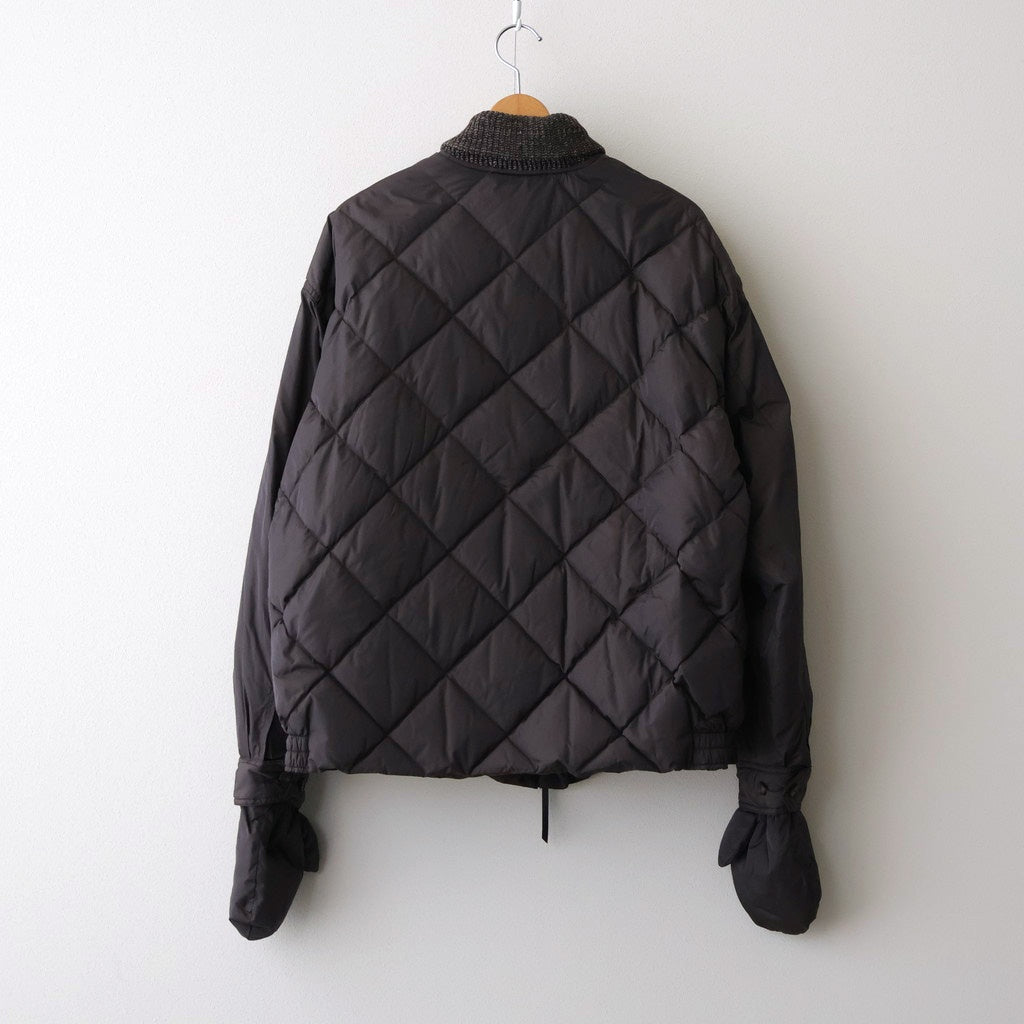 HIGH-COUNT SILK MITTEN PUFF JACKET #WHISKY [252OJ-JK13]