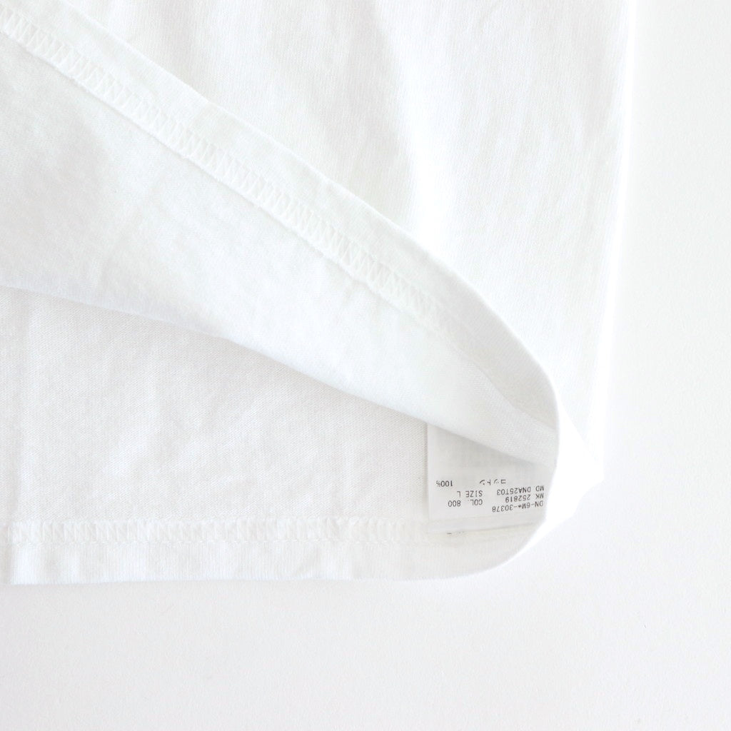 SHORT SLEEVE PRINT-T "NO SWEAT" #WHITE [DNA25T03]