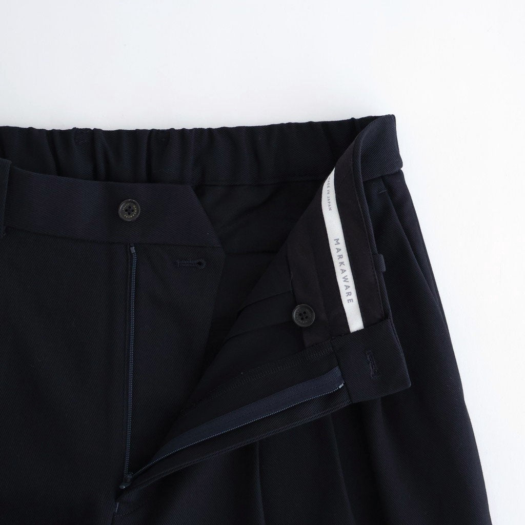 TRIPLE PLEATED WIDE TROUSERS #NAVY [A26A93PT03C]