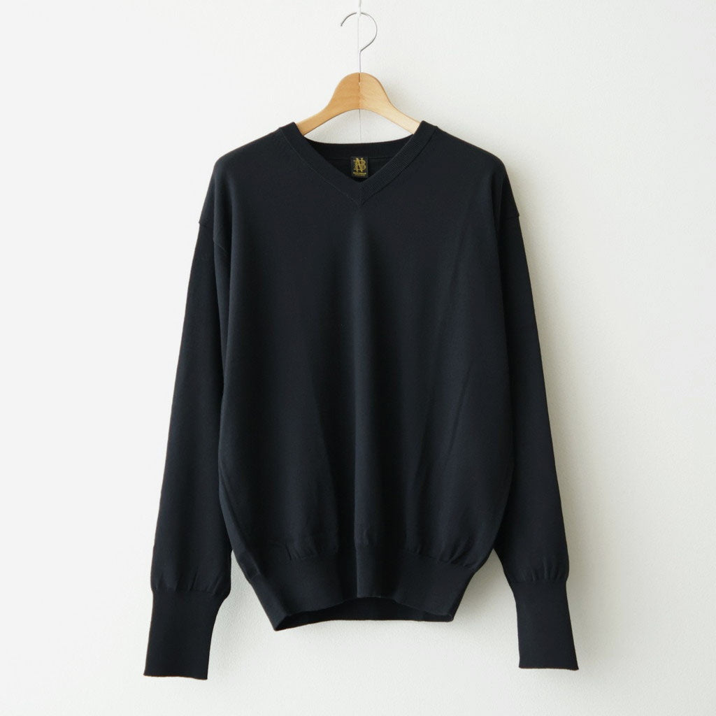 BABY WOOL V NECK #BLACK [BN-26FM-041]