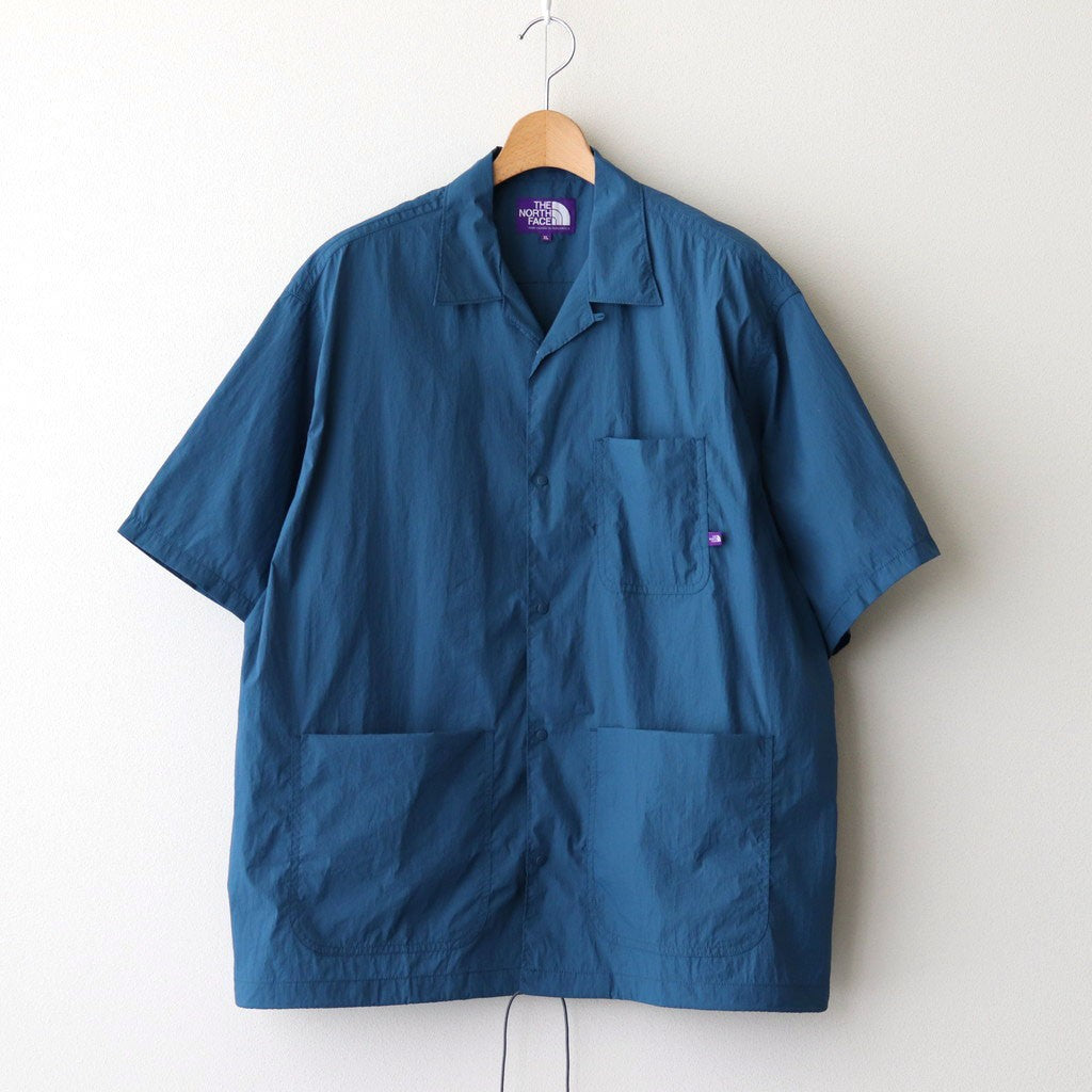 Nylon Taffeta Field S/S Shirt #Teal Blue [N25SG055] - Diffusion
