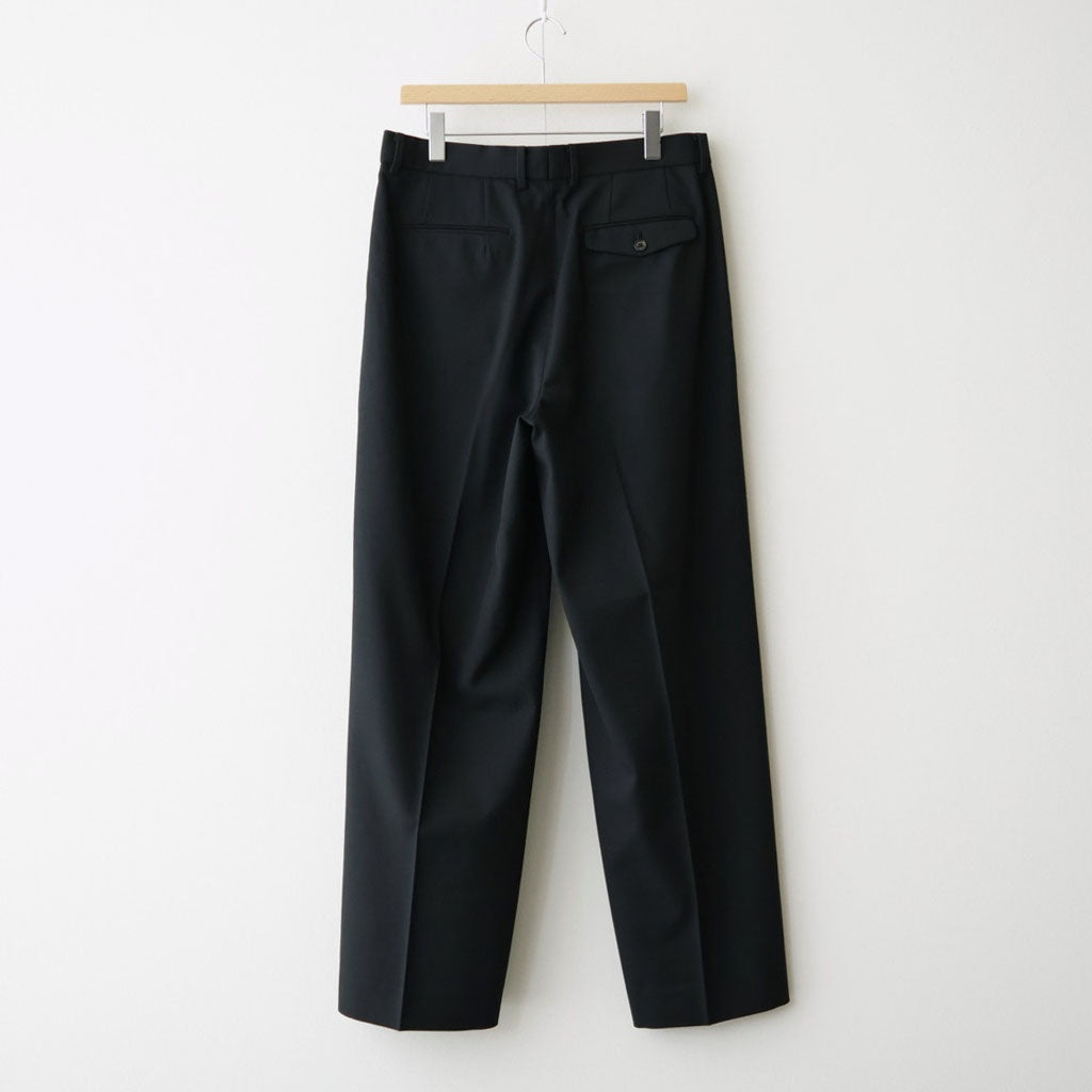 FLAT FRONT WIDE TROUSERS #BLACK [A26C07PT03C]