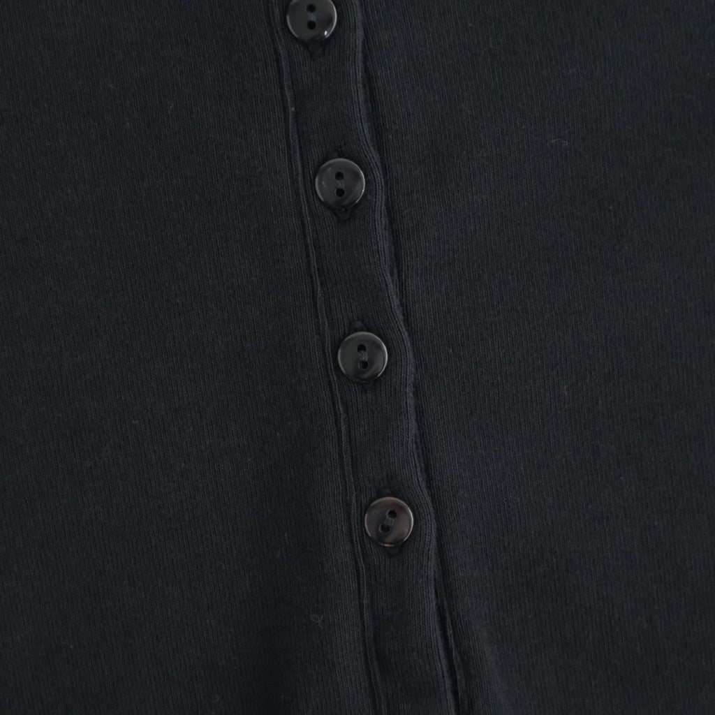 Classic Rib Henley-neck L/S #Black [bROOTS24F006WF26]