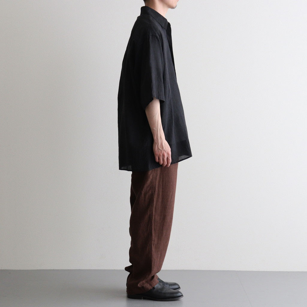 Silk-Co Voile Half-Sleeve Shirt #HeatherCharcoal [BHS26S036SiCo]