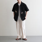 SILK NEP CLOTH SOUVENIR SHIRTS (Short-sleeve) #ONYX [251OJ-SH14]