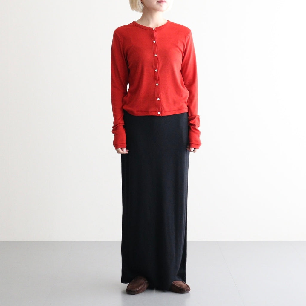 Wool RIB Skirt #Black [BHSW25F4F26]