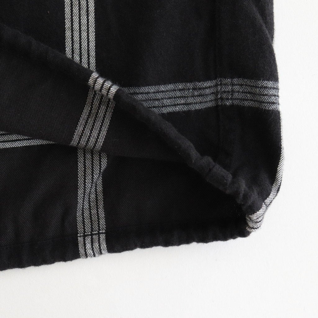 Flannel PALAKA Check Shirt #Black [S25FG016]