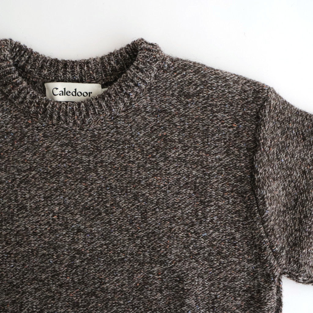 British Wool Crew Neck Knit Made by macalastair #Light Graphite×Gritstone [6033-1302]