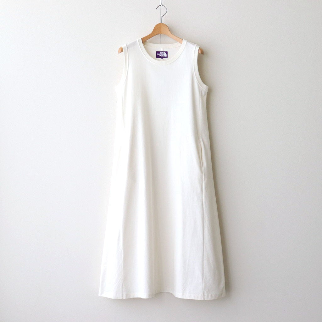 Cotton Jersey Sleeveless Flared Dress #Ivory [N25SF060]