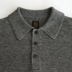 WASHED HIGH COUNT LINEN POLO #GRAY [BN-25SM-023]