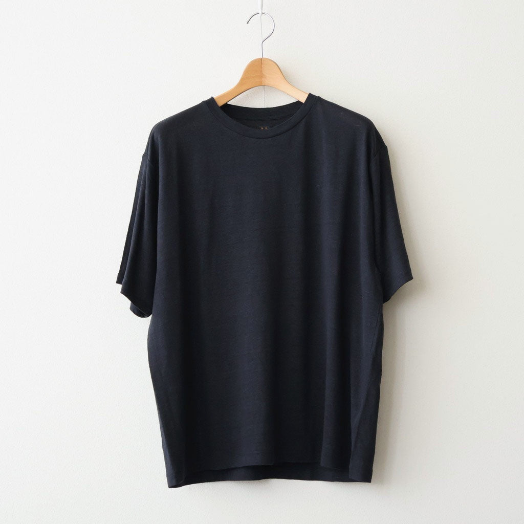 NORMANDY LINEN T-SHIRT #NAVY [BN-26SM-071]