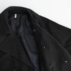 DOUBLE BREASTED HALF COAT #BLACK [SH-60-C-NUBCK-3]