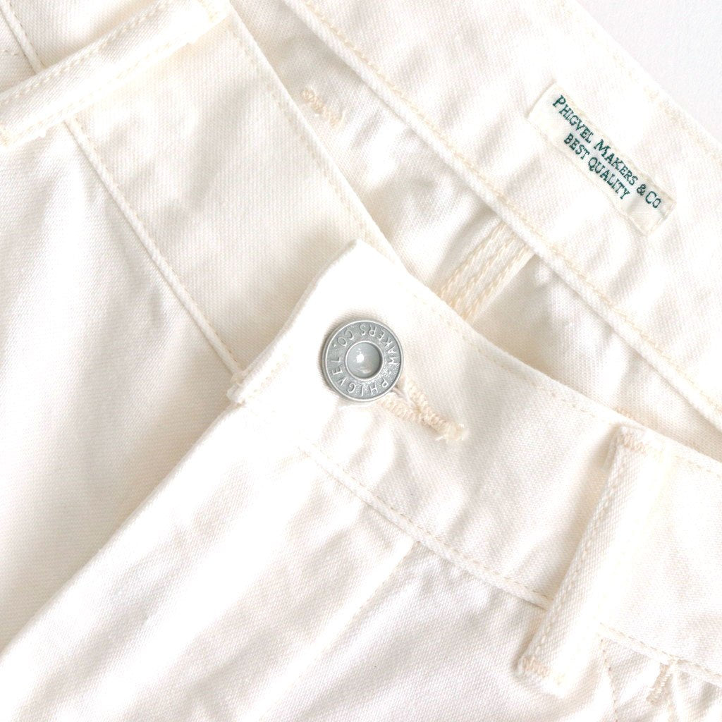 DENIM PAINTER TROUSERS #OFF WHITE [PMAT-PT09]