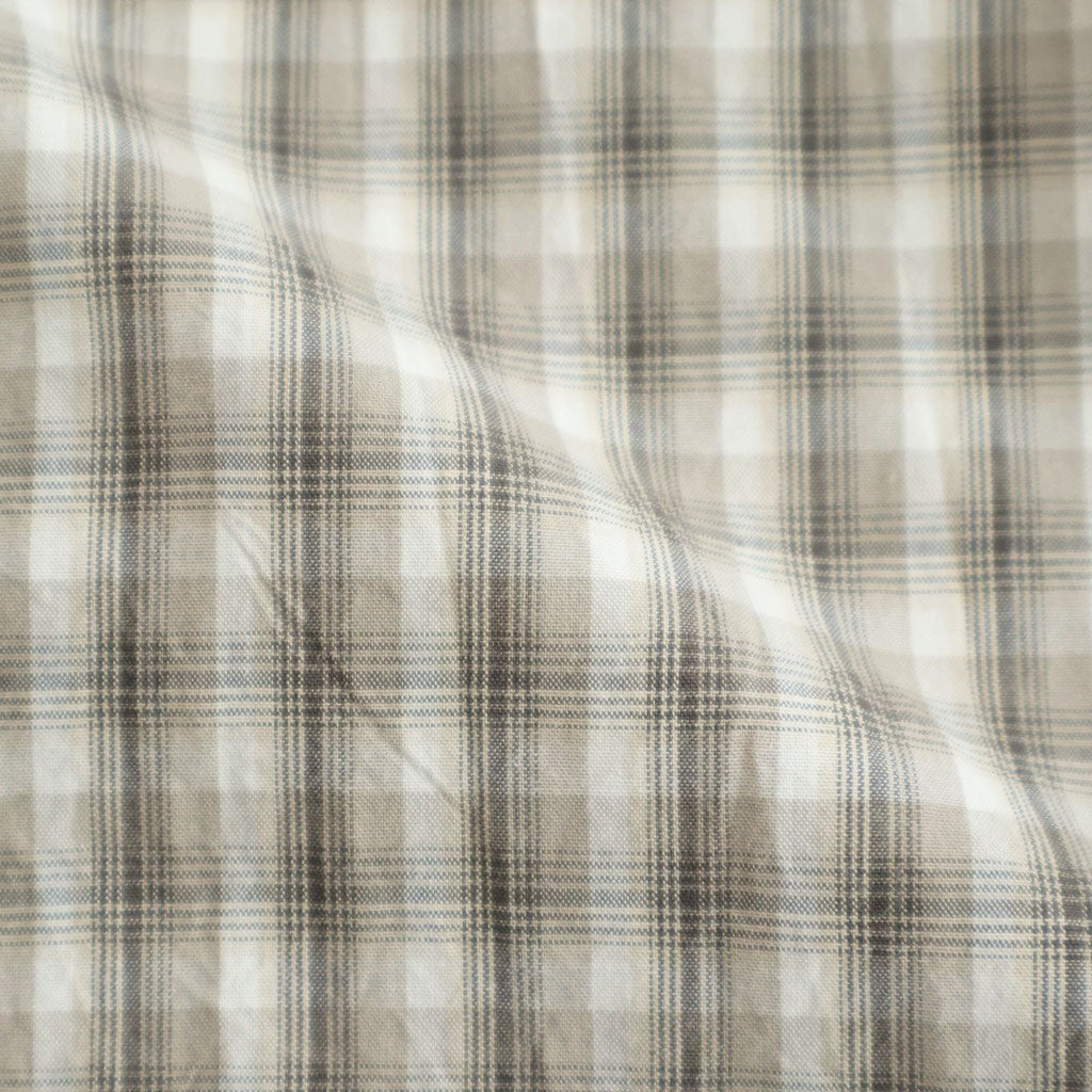 Organic Cotton Rambling Check Shirts #Beige check [6061-1601]